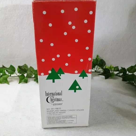 VGUC: Vintage Intern'l Silver Silver-Plated 2 Christmas Angel Candle Holder - Picture 8 of 8